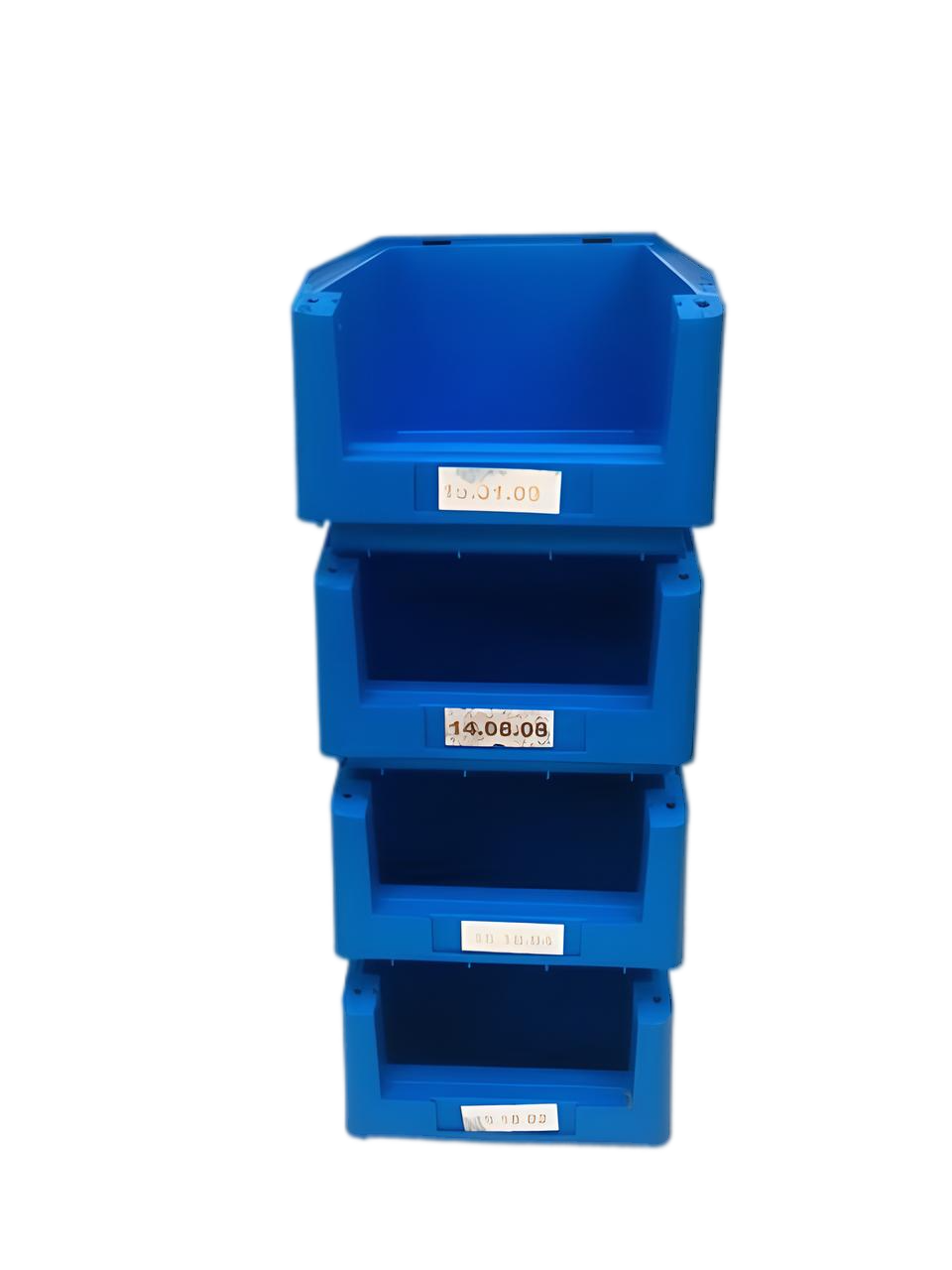 Produktbild von 192x Stapelboxen Blau Größe 1 Lagerboxen Sichtlagerkästen Sichtbox Sichtlagerbox