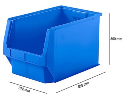 12 Gebrauchte Sichtlagerkästen – Stapelbare Kunststoffboxen, Größe 3, Blau, Aus Deutschland Gebrauchte Lagerboxen Stapelboxen